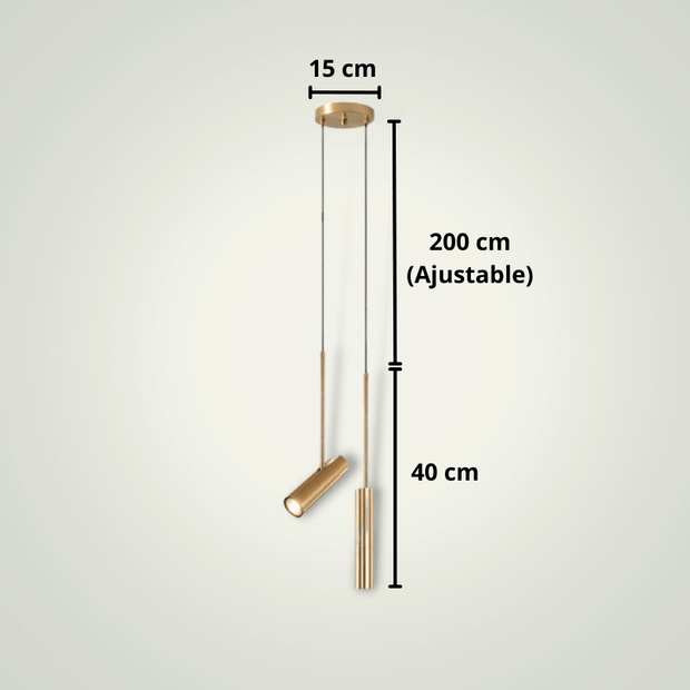 Lampe de chevet suspendue au plafond | Deux | Dorée Aluminium