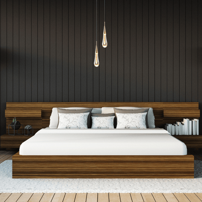 Lampe de chevet suspendue au plafond | Goutte allongée | Deux | Dorée Aluminium
