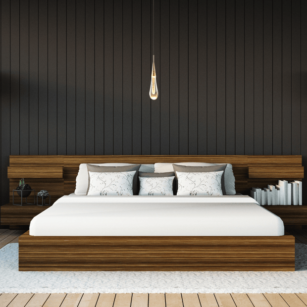 Lampe de chevet suspendue au plafond | Goutte allongée | Une | Dorée Aluminium