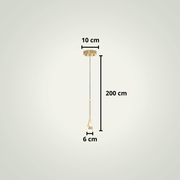 Lampe de chevet suspendue au plafond | Goutte | Une | Dorée Aluminium