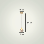 Lampe de chevet suspendue au plafond | Médaillon | Une | Dorée Aluminium