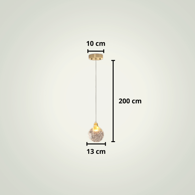 Lampe de chevet suspendue au plafond | Médaillon | Une | Dorée Aluminium