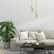 Lampe de chevet suspendue | Spirale | Deux | Dorée Aluminium