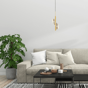 Lampe de chevet suspendue | Spirale | Une | Dorée Aluminium