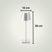 Lampe de table Sans fil Restaurant | Argentée Aluminium