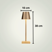 Lampe de table Sans fil Restaurant | Dorée Aluminium