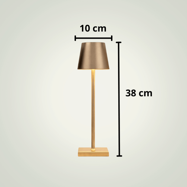 Lampe de table Sans fil Restaurant | Dorée Aluminium