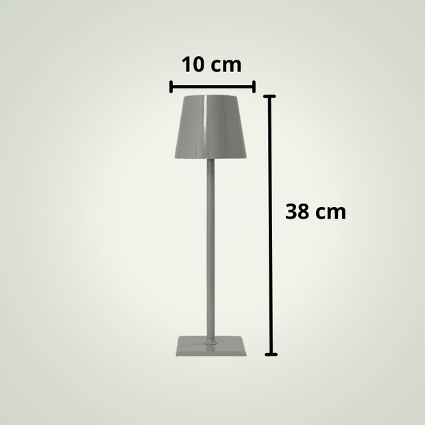 Lampe de table Sans fil Restaurant | Grise Aliminium