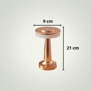 Lampe de table Tactile | Plate | Rose Gold Aluminium