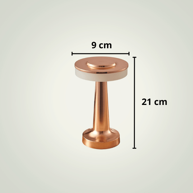 Lampe de table Tactile | Plate | Rose Gold Aluminium