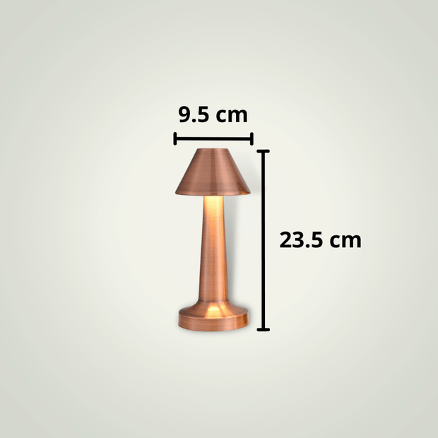 Lampe de table Tactile | Pyramide | Rose Gold Aluminium