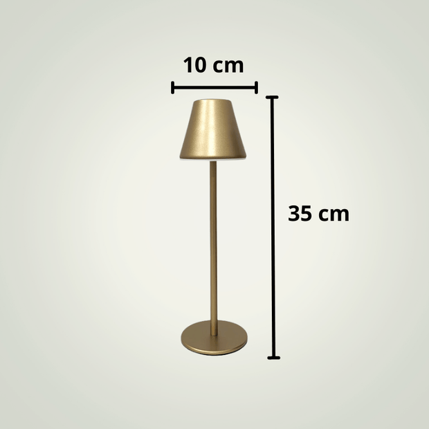 Lampe de table Tactile Sans fil | Dorée Métal